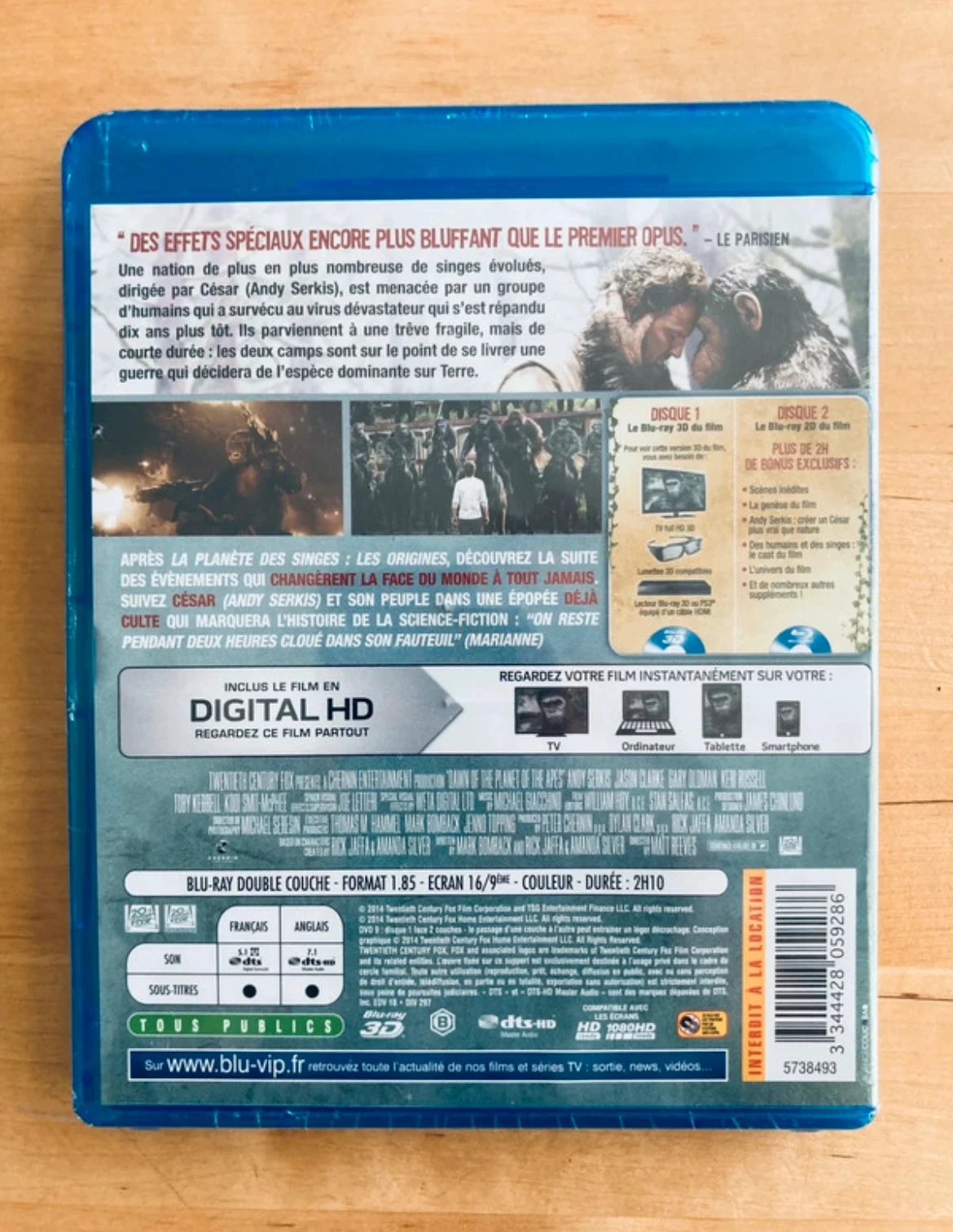 Blu-ray 3D O Planeta dos Macacos: O Confronto. – photo 2